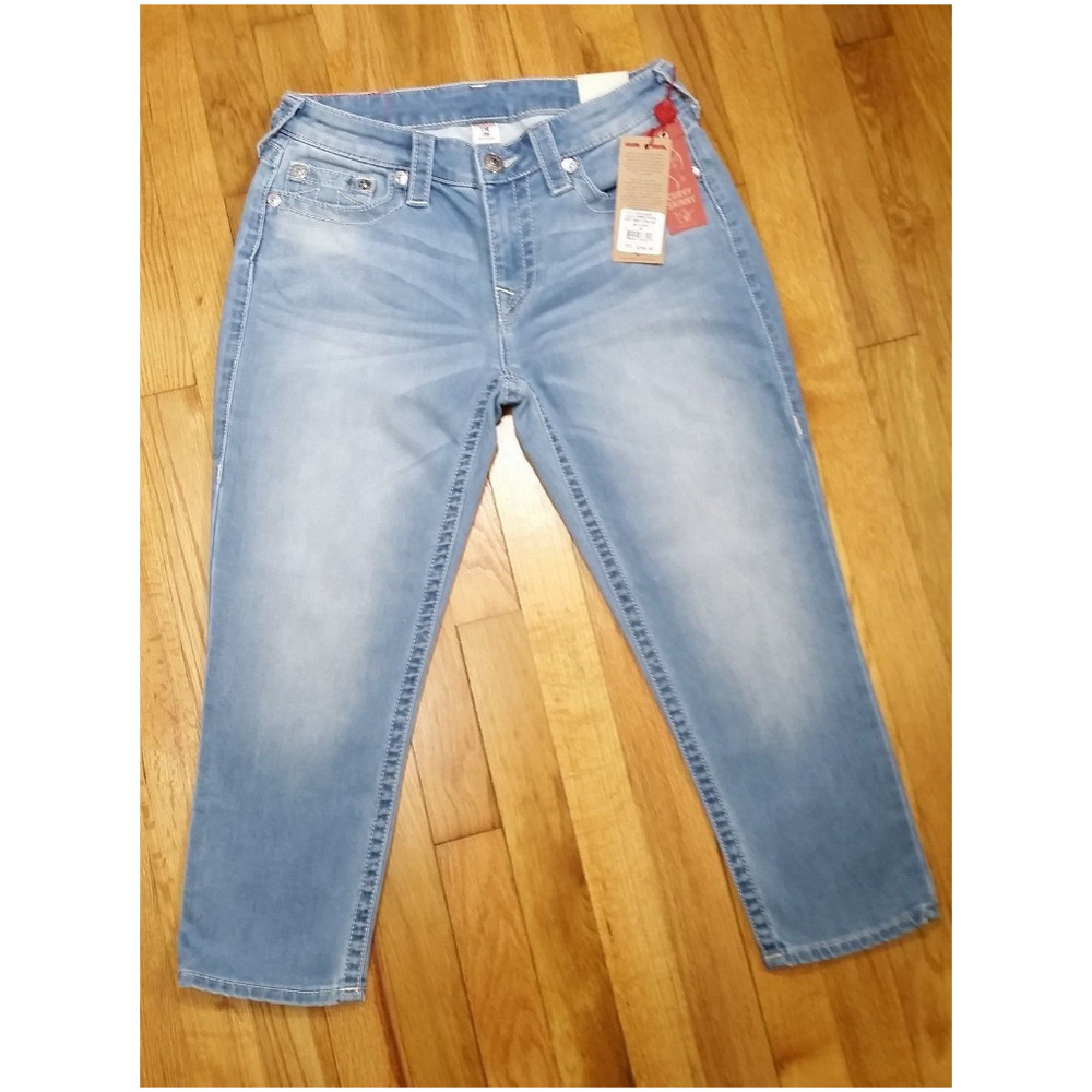 True Religion Curvy Skinny Cropped Capri Low Jeans